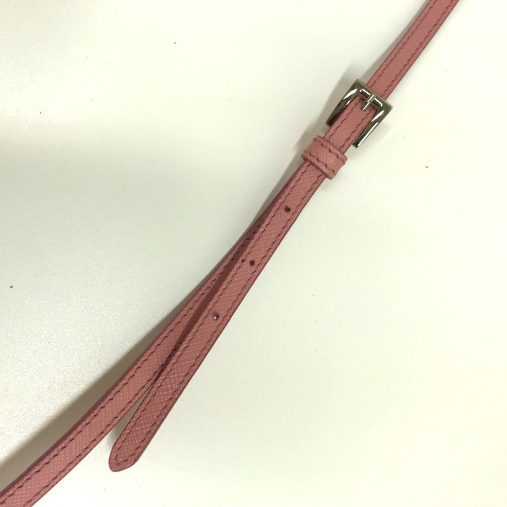 PRADA 1NF674 logo Bag Cluch Bag Shoulder Bag PETALO 1 pink - Picture 15 of 16
